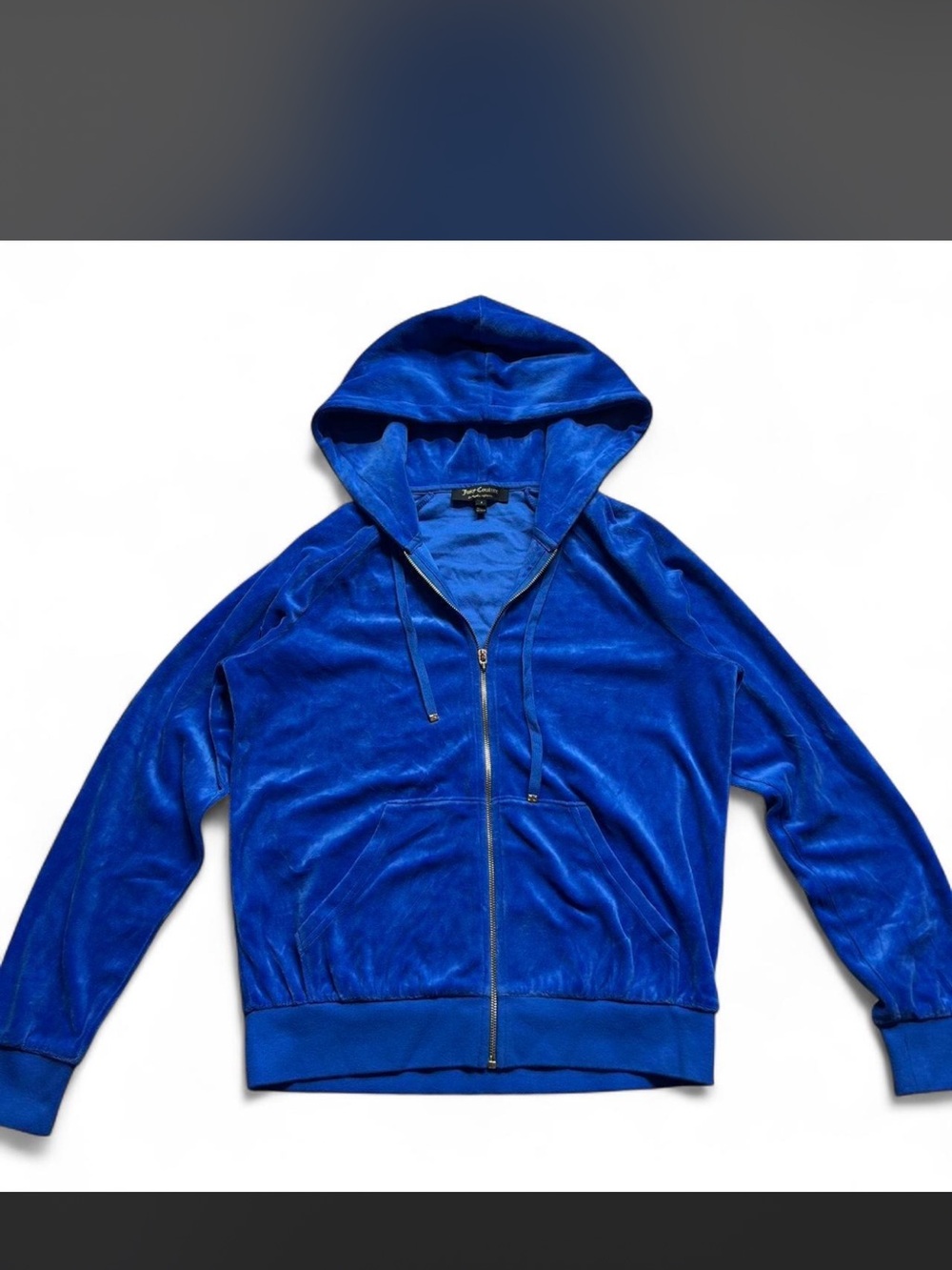 Juicy couture Blue Velour Zip-Up Hoodie Jacket